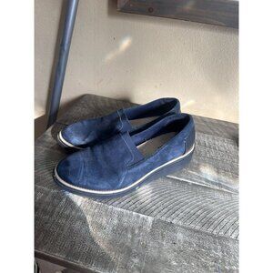 Clarks Women's Sharon Dolly Platform Loafer Suede, 6.5M US